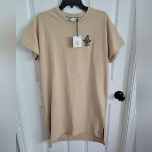 Puma x PRONOUNCE Shirt Dress PUMAPUNKU Sequin Embroidery Logo  Size Small NWT